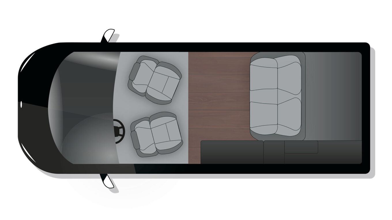 Campingbil i Europa uden toilet og bad